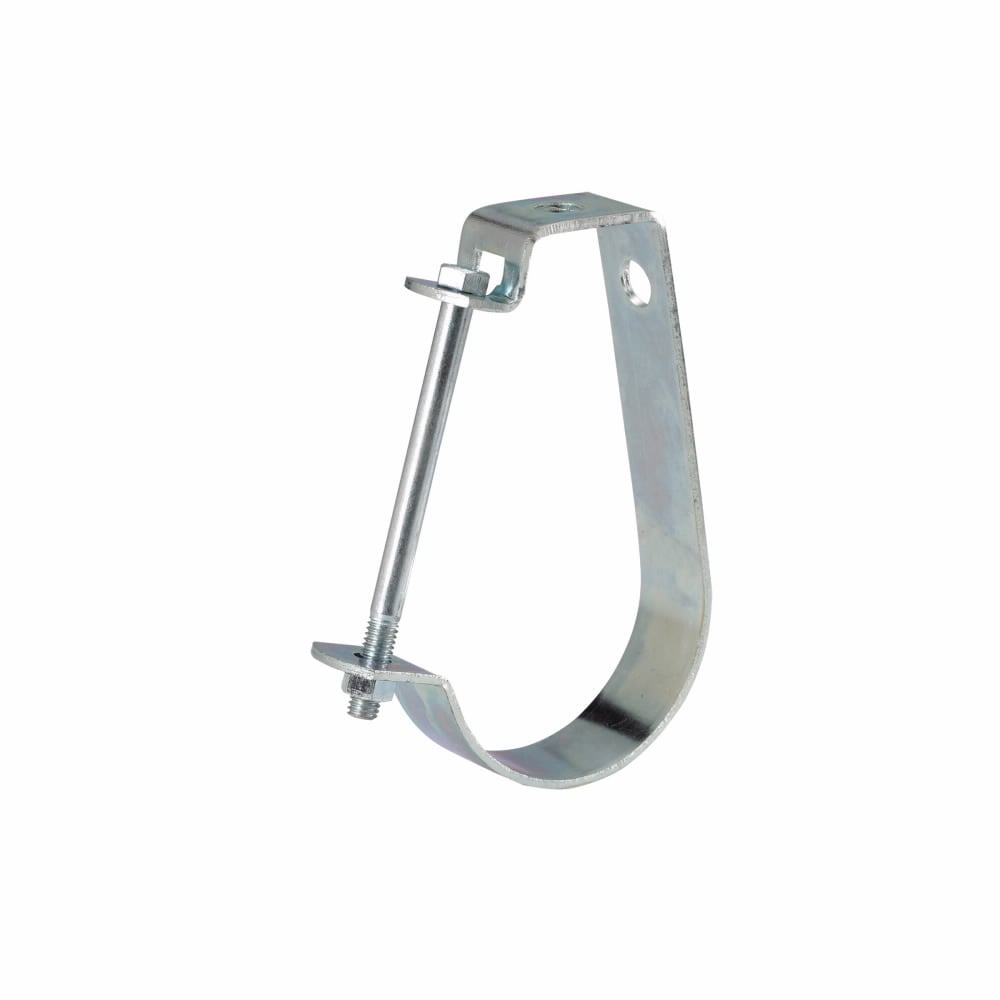 B3690-1 ZN Adjustable J-Hanger, 1 in Pipe, 3/8-16 Rod, 400 lb Load, Steel, Zinc Plated