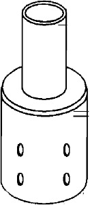 BRAD3 Pole Adapter, For Use With 2-3/8 in Tenon to 3 in Round Pole, Bronze