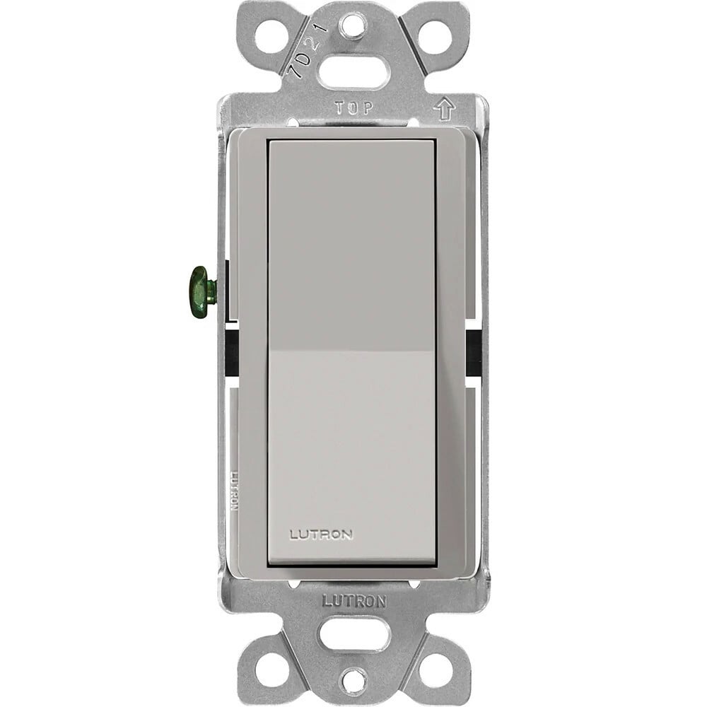 CA-1PS-GR Claro On/Off Rocker Switch, 1 Pole, 15 Amp, Gloss, Gray