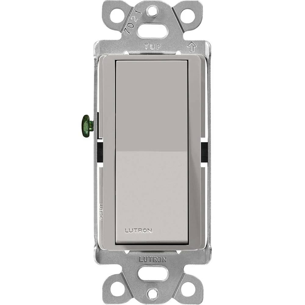 CA-3PS-GR Claro On/Off Rocker Switch, 1 Pole/3-Way, 15 Amp, Gloss, Gray