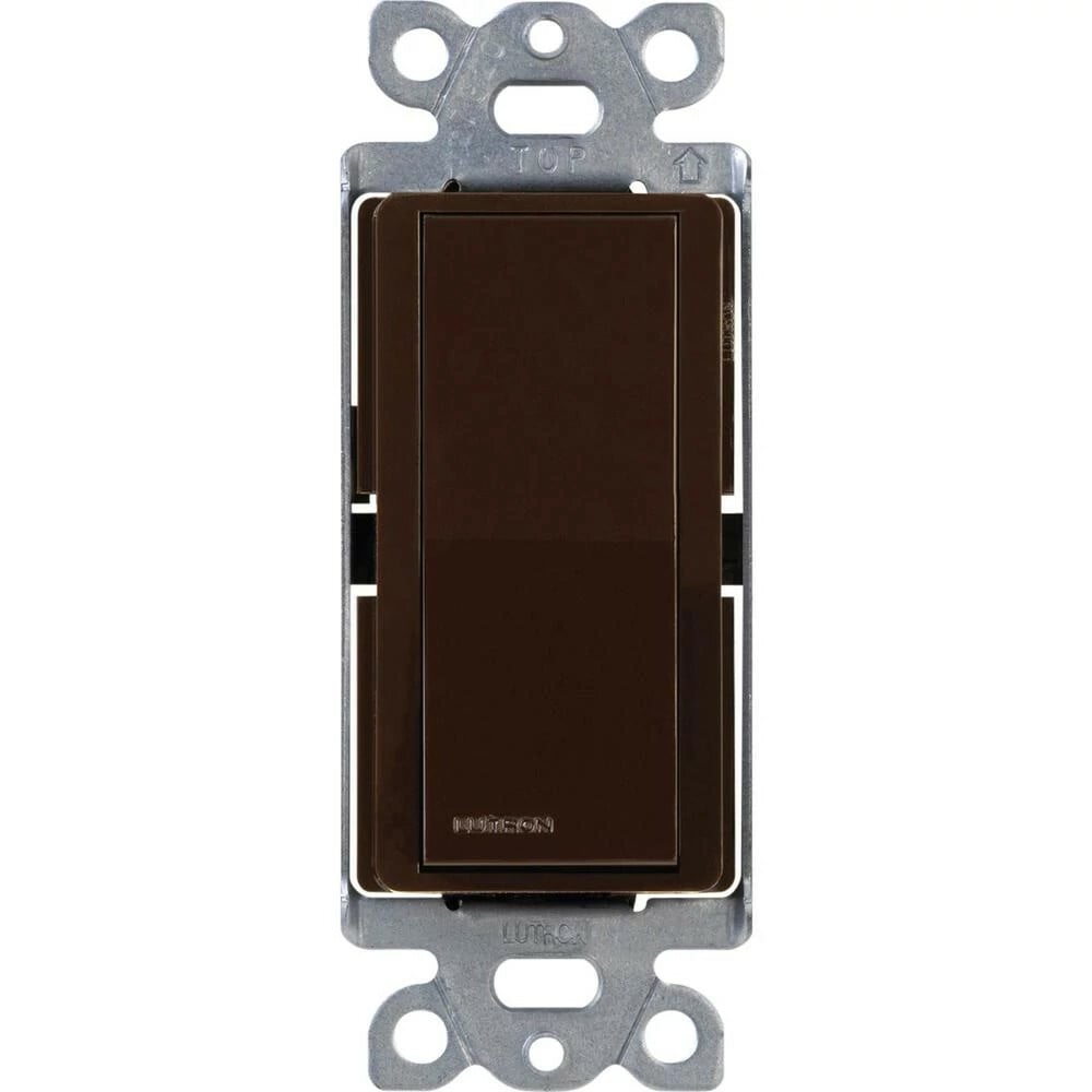 CA-4PS-BR Claro On/Off Rocker Switch, 4-Way, 15 Amp, Gloss, Brown