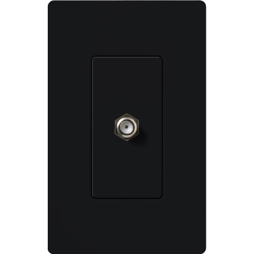 CA-CJ-BL Claro Coaxial Cable Jack, F-Style, 75 Ohm Cable, Black