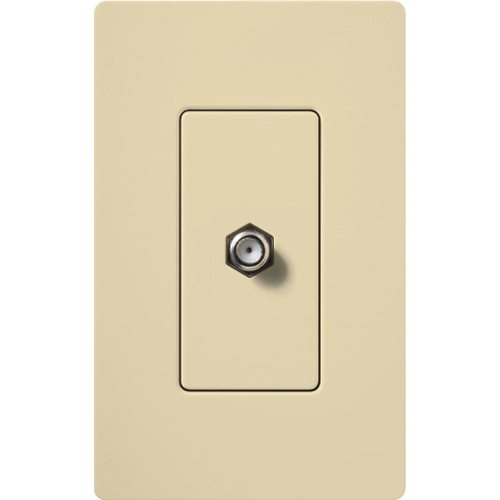 CA-CJ-IV Claro Coaxial Cable Jack, F-Style, 75 Ohm Cable, Ivory
