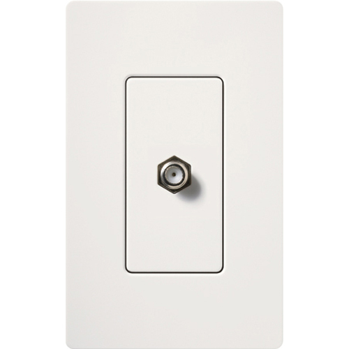 CA-CJ-WH Claro Coaxial Cable Jack, F-Style, 75 Ohm Cable, White