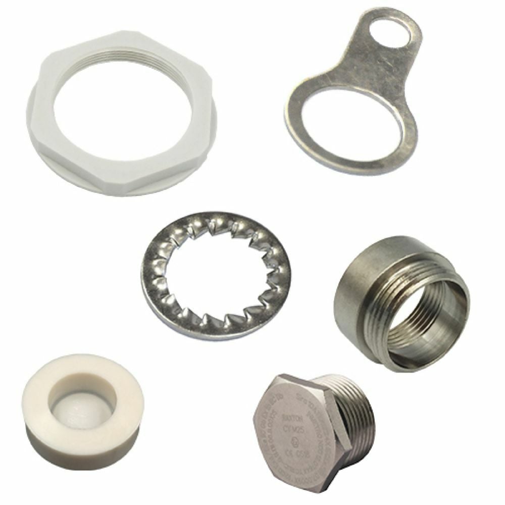 CAP567084 Capri Earth Tag, For Use With ADE Cable Gland, 3/4 in NPT, Brass, Nickel Plated