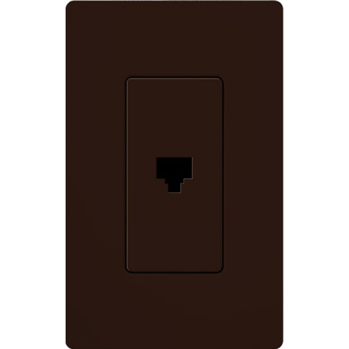 CA-PJ-BR Claro Telephone Jack, 6 Conductor, RJ11, Brown