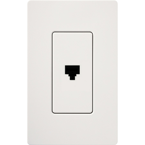 CA-PJ-WH Claro Telephone Jack, 6 Conductor, RJ11, White