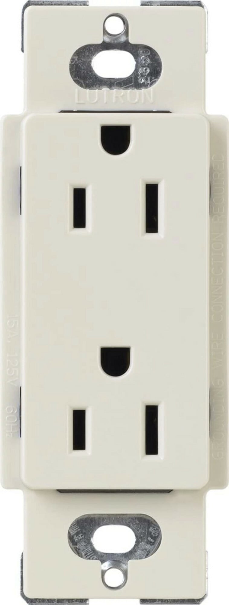 CARS-15-TR-LA Claro Tamper-Resistant Duplex Receptacle, Decorator-Style Outlet, 15 Amp, Gloss, Light Almond