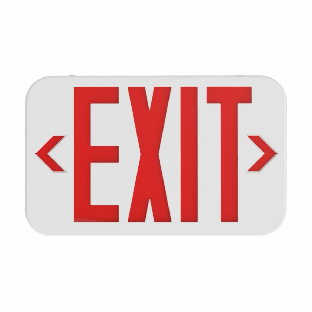CER CE Series Universal Face Emergency Exit Sign, LED Lamp, 120/277 V AC, White Housing, EXIT Legend