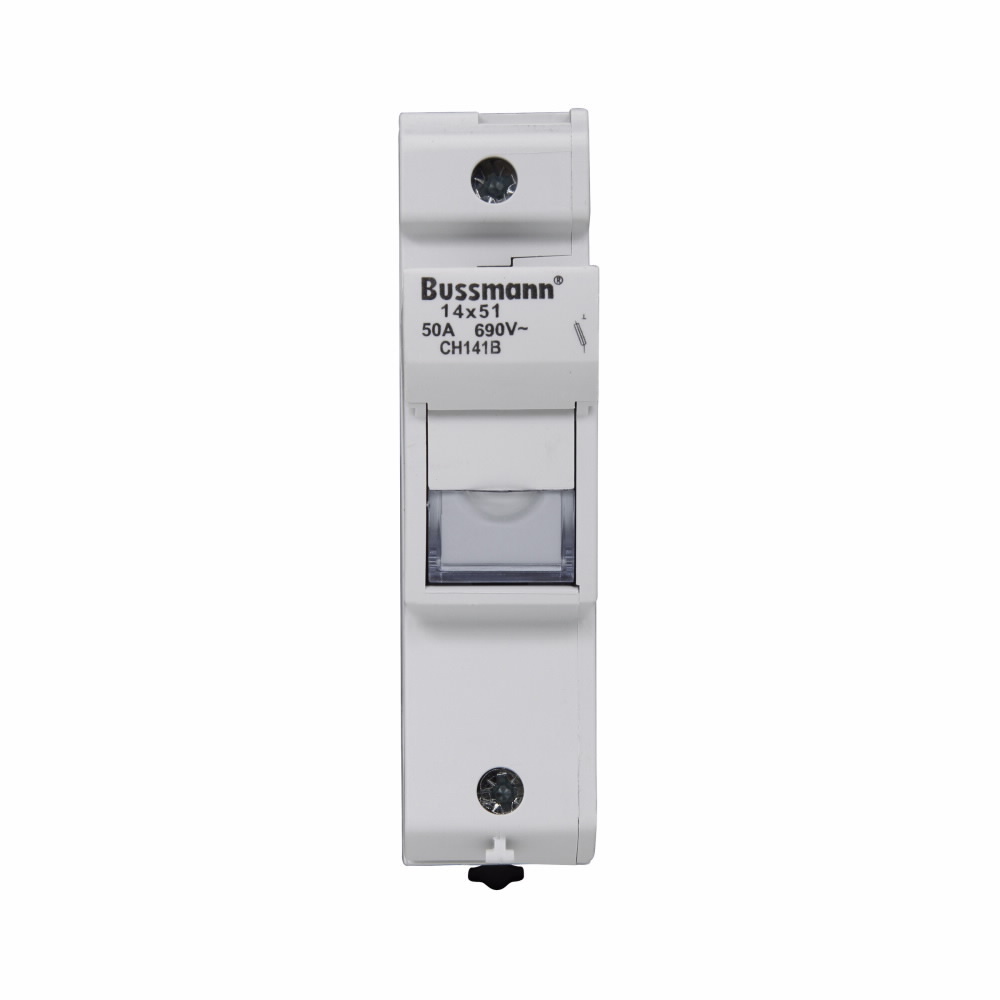 CH141B CH Series Cylindrical Modular Fuse Holder, 600 VAC/VDC, 690 VAC, 40/50 A, 16 to 3 AWG, 16 to 4 AWG Wire, 1 Poles