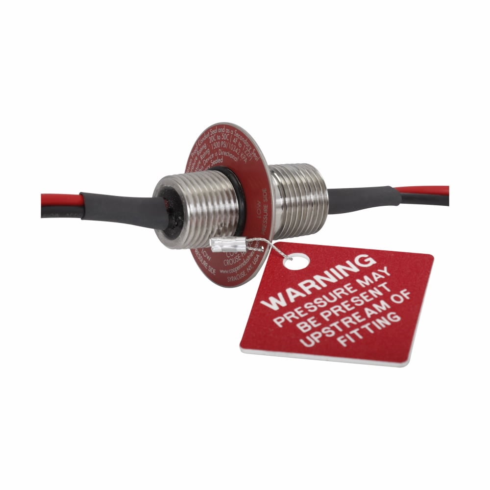 CH6DR500X004D 16G 4-Wire Ultra High Pressure Seal, 1/2 in MNPT x 1/2 in NPT, For Use With Conduit, Cable and Conductor, 16 ga Stainless Steel, Natural