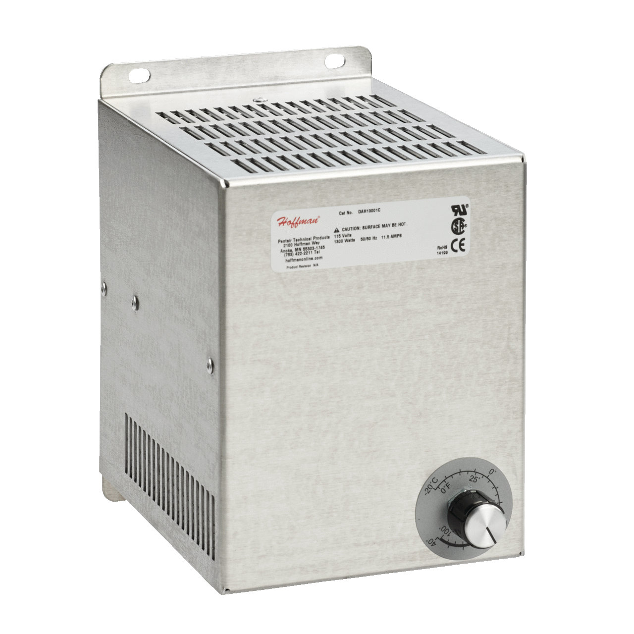 DAH13001C D85 Electric Heater, 1300 W, 115 V AC, DIN Rail Mount