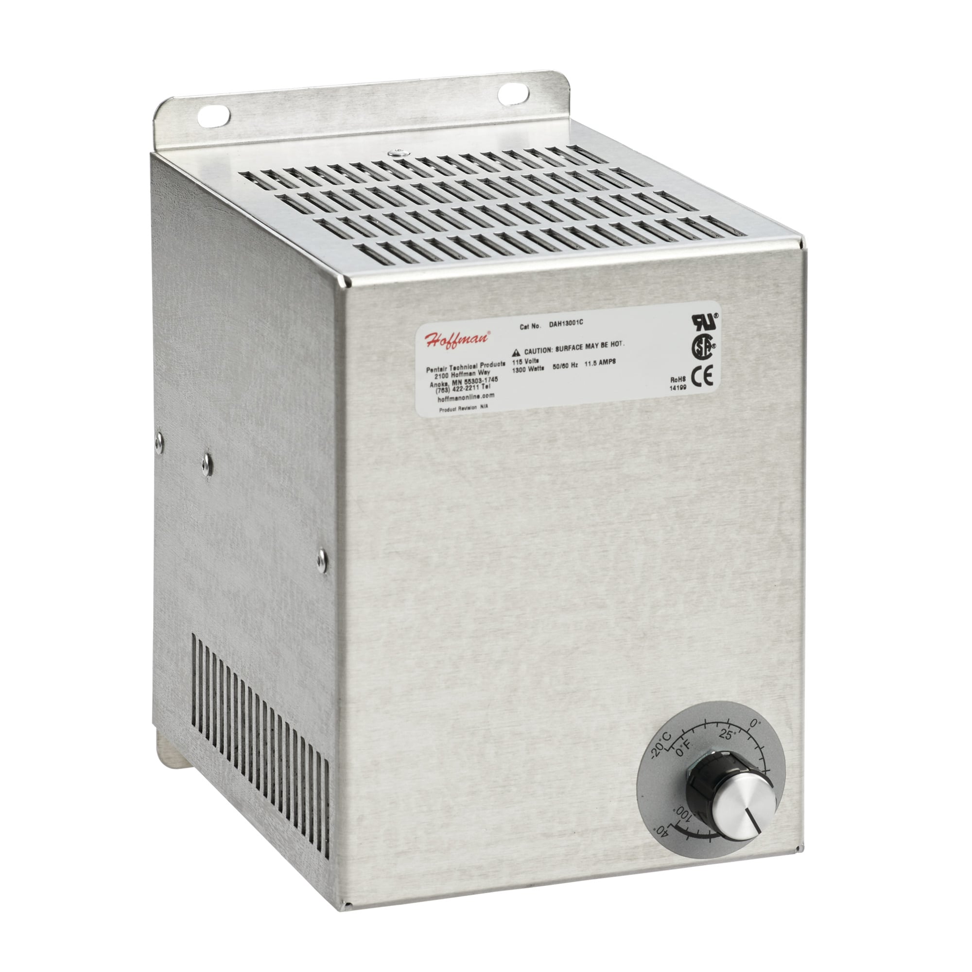 DAH13002C D85 Electric Heater, 1300 W, 230 V AC, DIN Rail Mount
