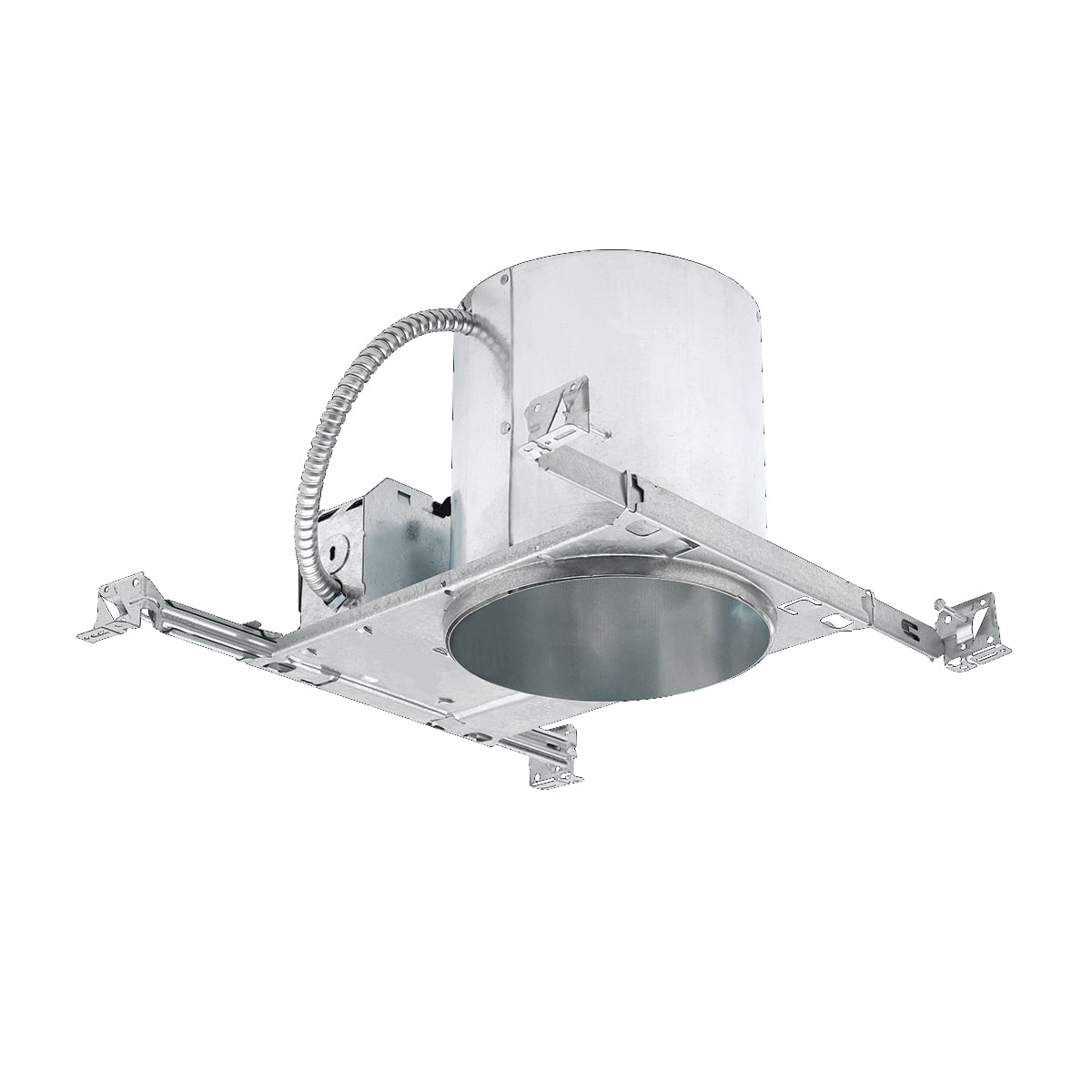 DBX Round Line Voltage Downlight Housing, Incandescent Lamp, 120 V AC, 6-7/8 in Ceiling Opening, Steel Housing