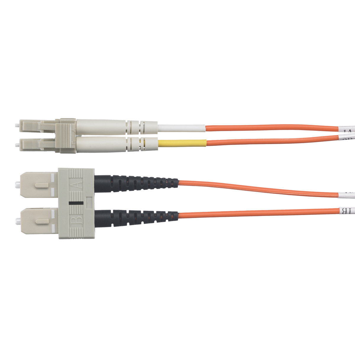 DFPCLCSCD1MM Type A Duplex OM2 Multi-Mode Plenum Fiber Optic Patch Cord, 1 m L
