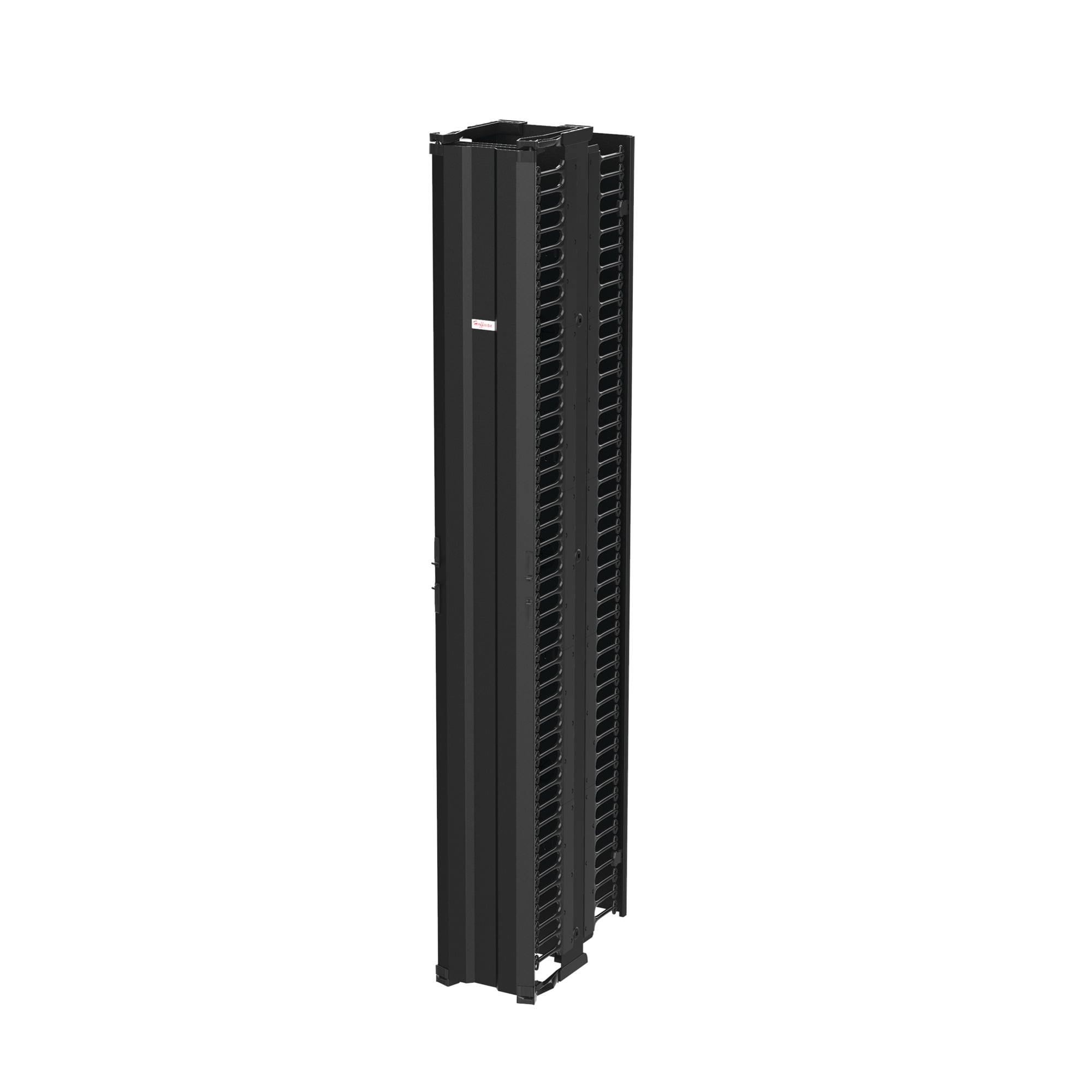 DV10DF7 CableTek DOFRY 2-Sided Vertical Cable Manager, 84 in H x 21.2 in W x 11-1/4 in D, Aluminum, Black