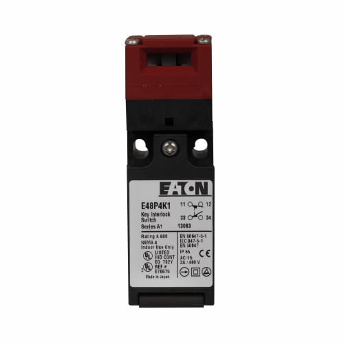 E48P4K1A Cabinet Door Safety Interlock Switch, 240 V AC, 10 A