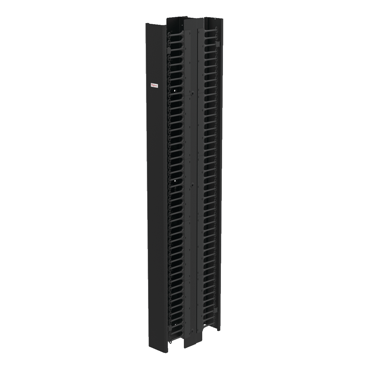 EC6DF7 CableTek DOFRY 2-Sided Vertical Cable Manager, 84 in H x 20.85 in W x 6-1/2 in D, Steel, Black