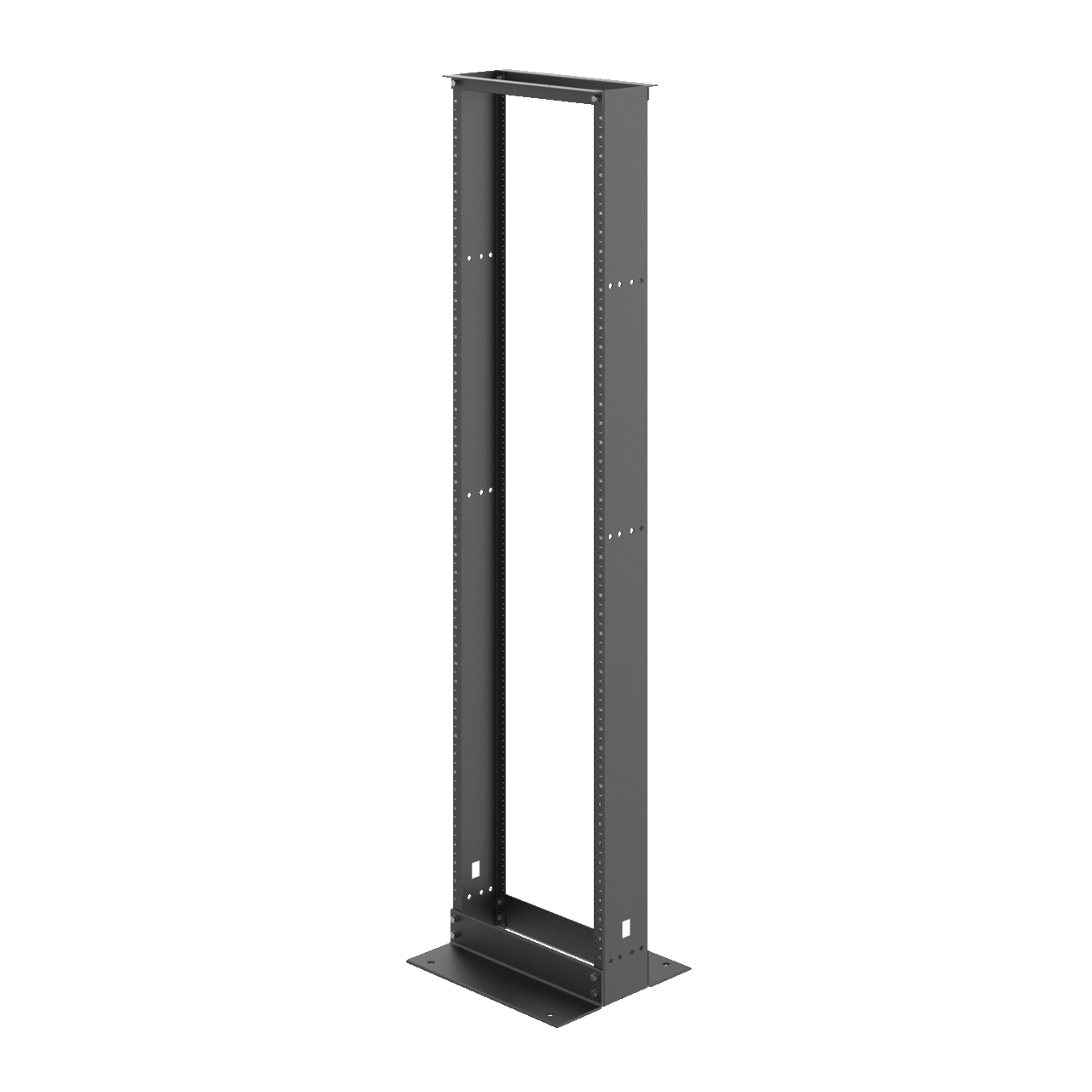 EDR19FM45U6 DOFR2:DMAX 2-Post 45-Rack Unit Open Frame Cabinet Rack, 84 in H x 20.28 in W x 18 in D