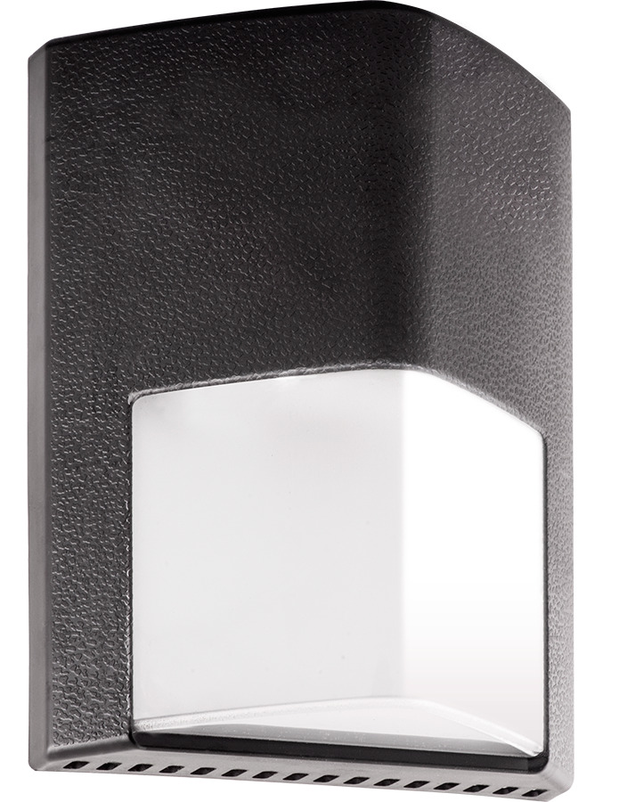 ENTRA12/PC ENTRA Low Profile Wallpack With 120 V Button Photocell,) LED Lamp, 14 W Fixture, 120/208/240/277 V AC, Bronze Housing