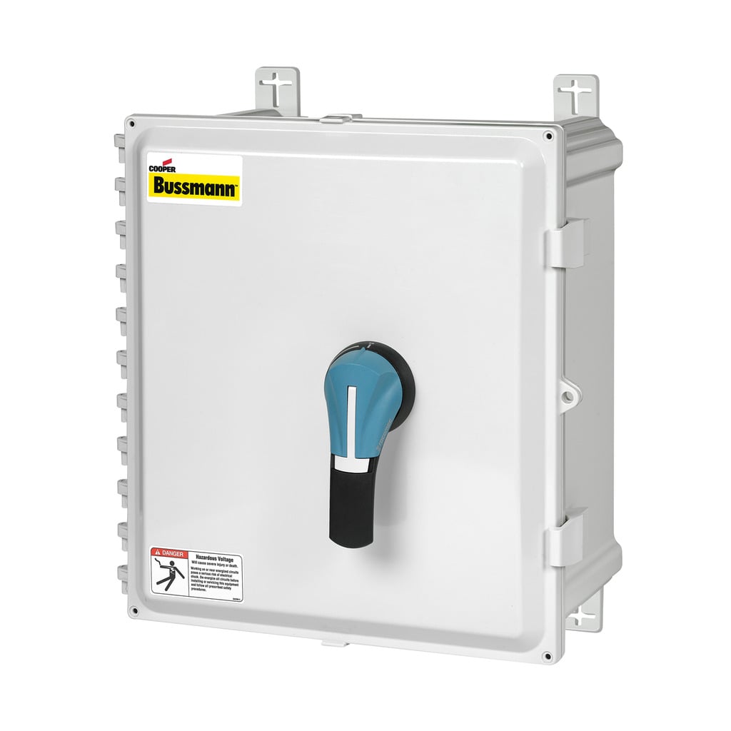 ER12-100J3PB Class J Fused Enclosed Rotary Disconnect Switch, 600 V AC/250 V DC, 100 A, 75 hp, 3 Poles