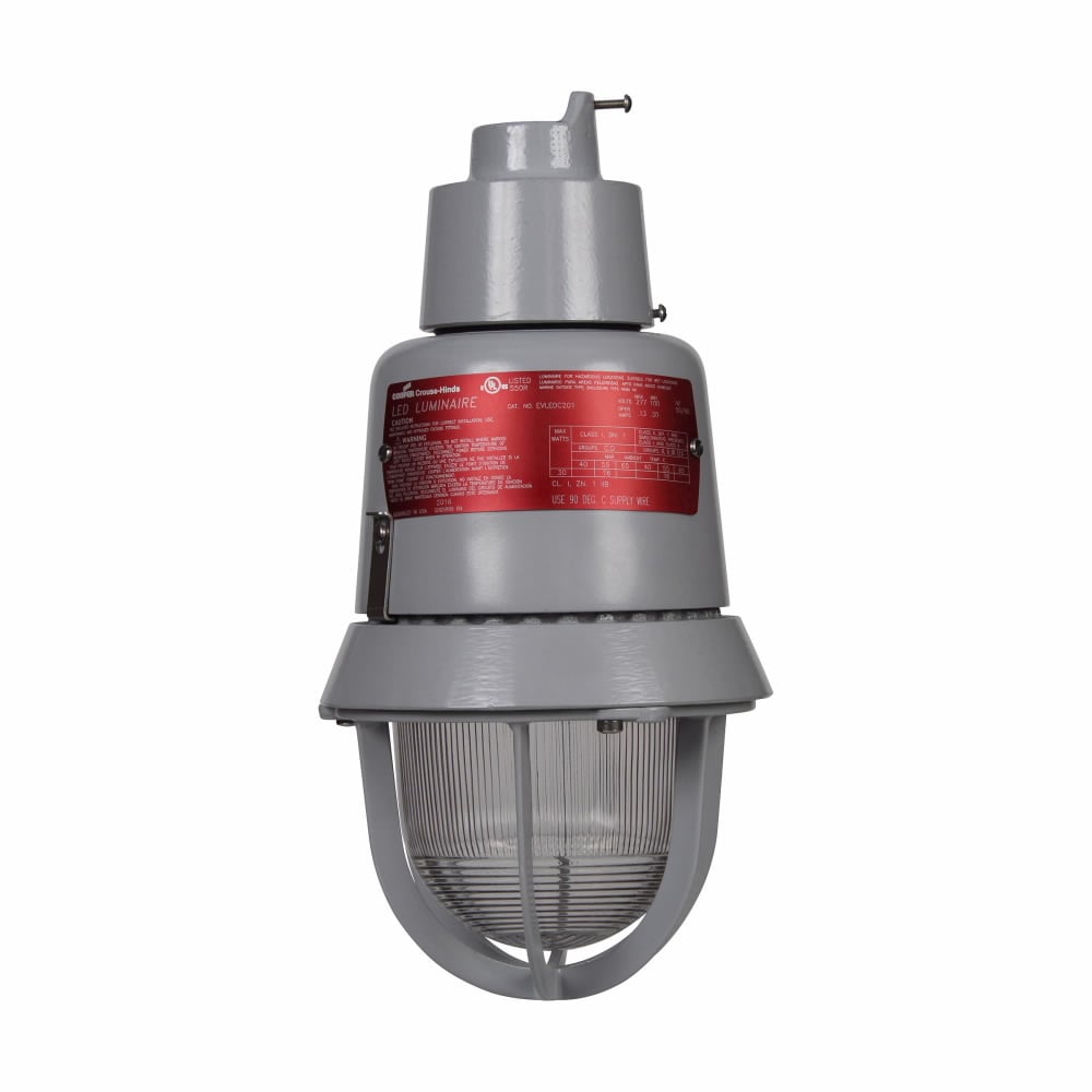 EVLEDA2C201 EV LED Explosionproof Luminaire With Guard, LED Lamp, 30 W Fixture, 100 to 277 VAC, Corro-Free Epoxy Powder Coated Housing