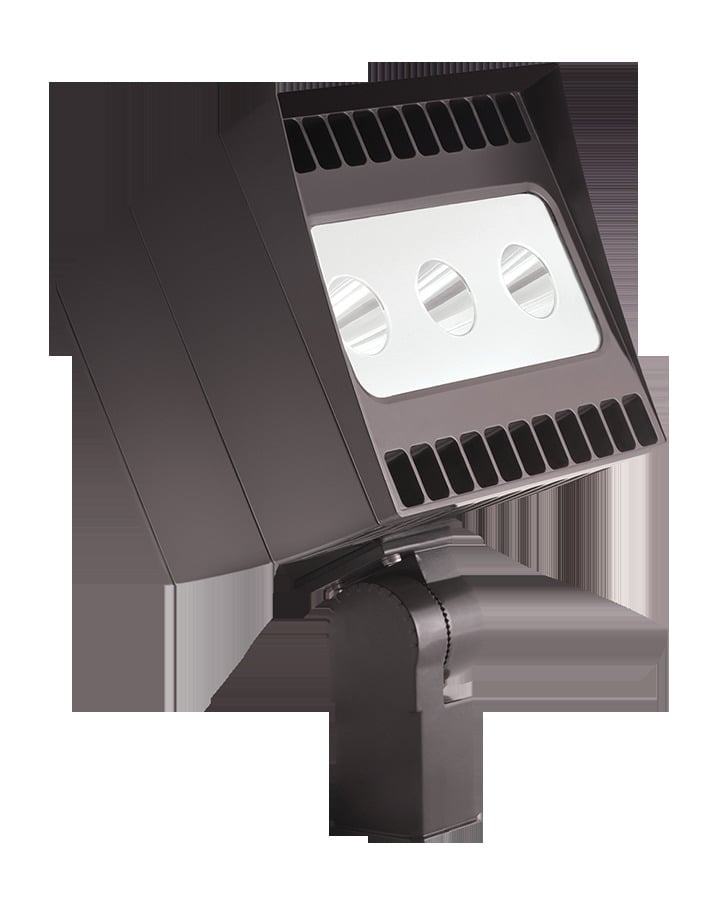 EZLED78SFYB44 Standard Spotlight, (3) Lamp, 91 W Fixture, 120/208/240/277 VAC, Bronze/Polyester Powder Coated Housing