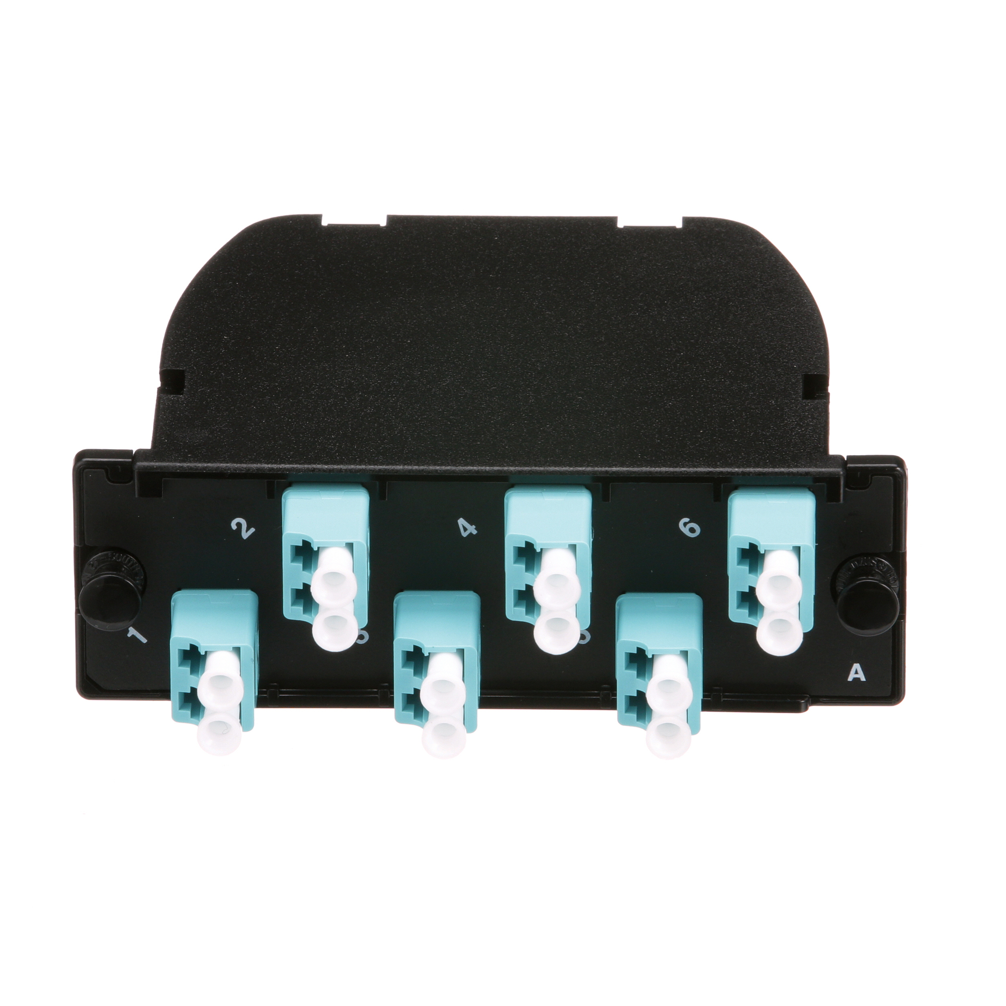 FC2XN-12-10AS OptiCom QuickNet Method A Standard Fiber Optic Cassette, Duplex Adapter, LC Duplex End A, MPO Plug End B, 12 10Gig OM3 50/125 um Multi-Mode Fiber