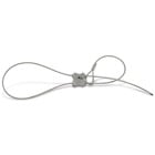 Fast Cable Link, Size 1.87 Inches x 1.86 Inches x .83 Inches, with 10 Foot x 1/8 Inch Wire Rope with Looped End, Zinc Alloy Body