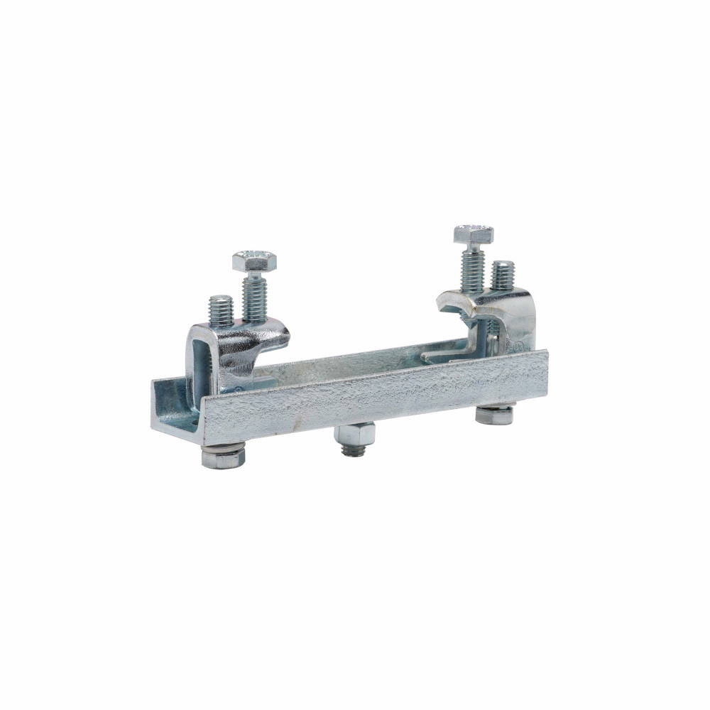 TOLCO sway brace attachment for I beam, Seismic brace attachement to steel, Steel, Fits flange width 6"-8", Adjustable sway brace attachment to steel Type 1, Electro-galvanized