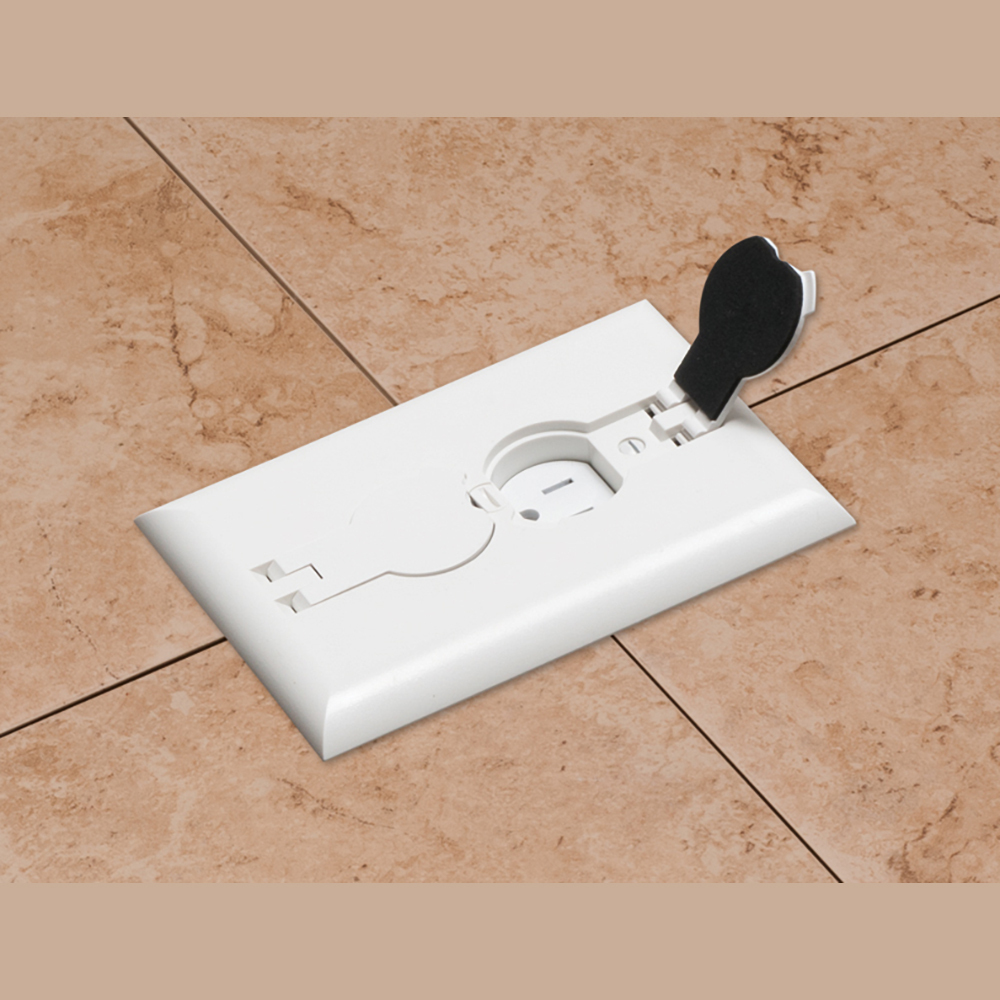 FLBRF101W Non-Metallic Floor Box Kit, Plastic, 20 cu-in Capacity, 1 Gang