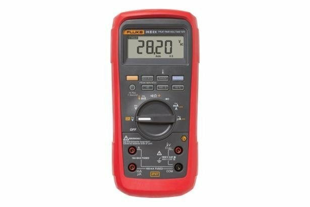 FLUKE-28IIEX/ETL Digital Multimeter, 1000 V AC/DC, 10 A, 50 MOhm Measuring, 0.1 mV to 1000 V DC, 10 A, 50 MOhm, Backlit LCD Display