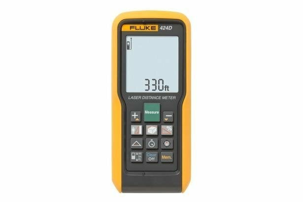 FLUKE-424D Laser Distance Meter, 1 mm Distance/0.2 deg Tilt Accuracy, (2) 1.5 V DC AAA Alkaline NEDA 24 A/IEC LR03 Batteries