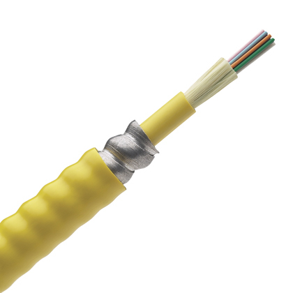 12 Fiber Cable, OS2, Indoor Armored, Plenum, 900m