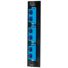 Fiber Optic Panel Adapter, 6-Fiber, 3) SC Duplex, Zircon Sleeves, Blue