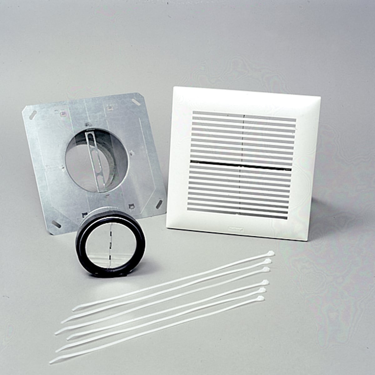 FV-NLF06G WhisperLine Fan Installation Kit, For Use With Inline Fan, 6 in Dia Duct, Polypropylene/Steel, White