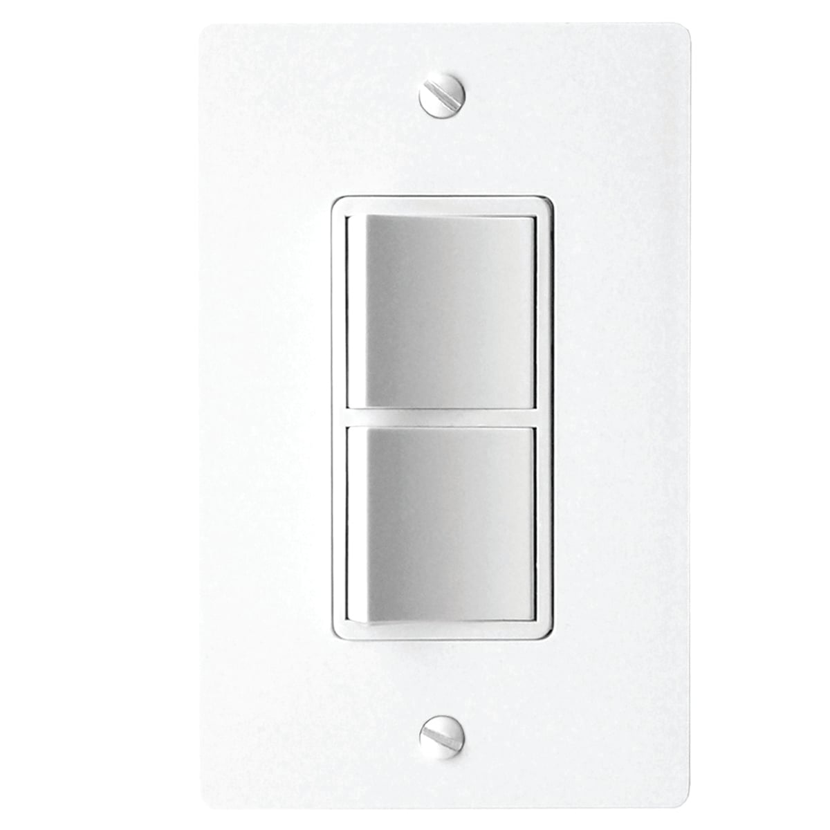 FV-WCSW21-W WhisperControl EcoSwitch 2-Function Bath Fan Switch, 120 V AC, 15 A, On/Off Operational Mode, White