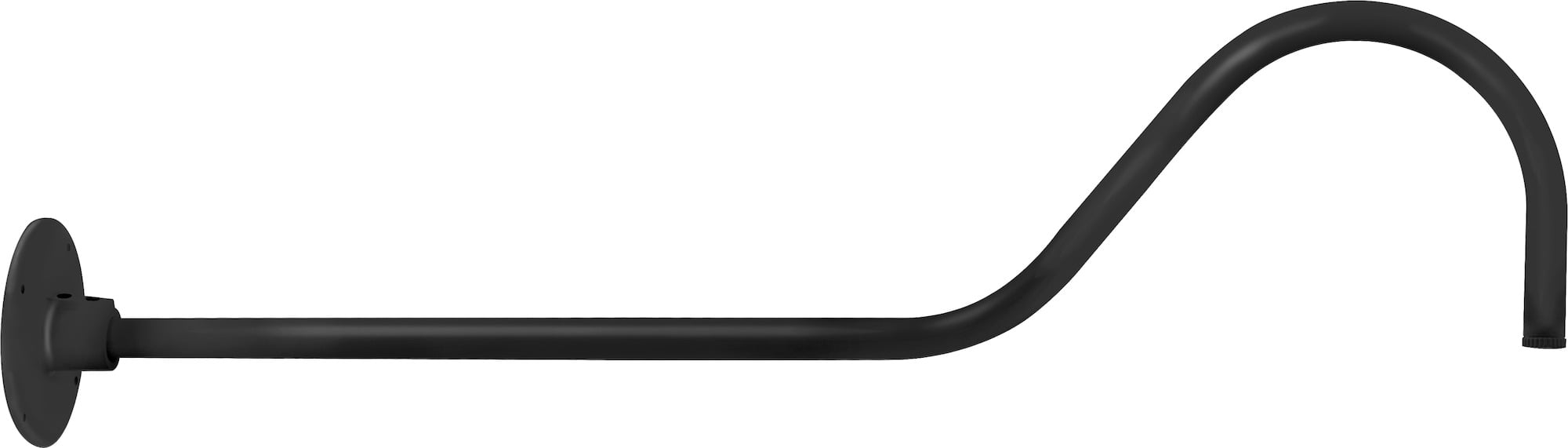 GOOSE2B Non-Fixture Style 2 LED Gooseneck Arm, 1/2 in NPS Thread, 1 in Dia Tube, Die Cast Aluminum, Black