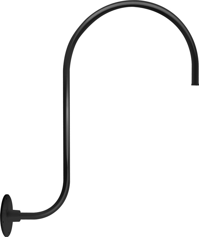 GOOSE3B Style 3 LED Gooseneck Arm, 1/2 in NPS Thread, 1 in Dia Tube, Aluminum, Black