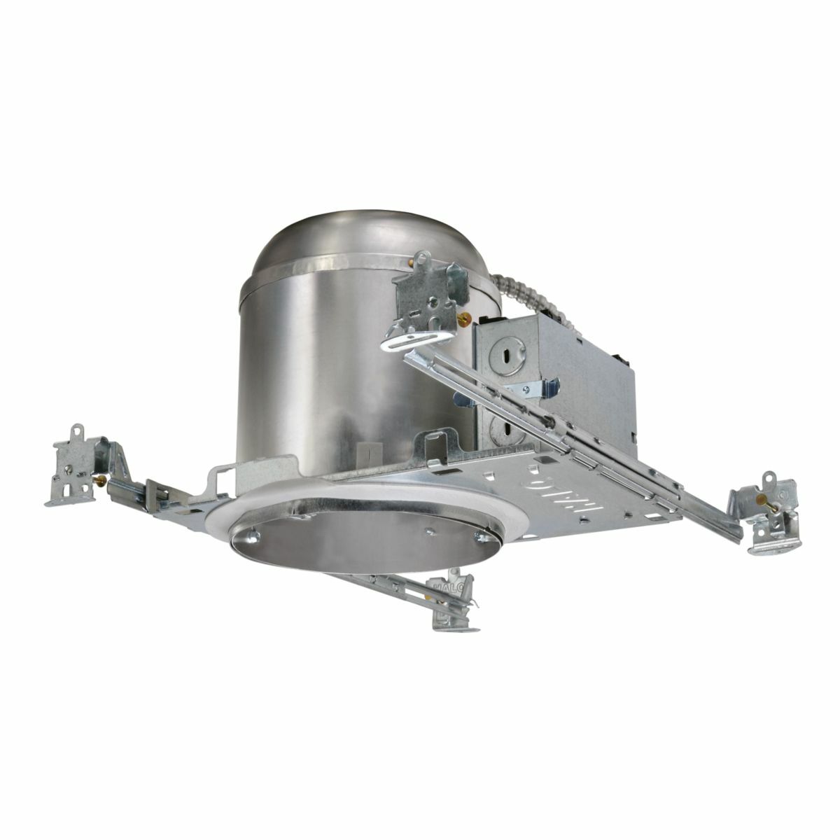 H7ICAT Halo H7 Series Line Voltage New Construction Recessed Lighting Housing, Incandescent Lamp, IC Insulation, 120 V AC, 6-1/2 in Ceiling Opening, Aluminum Housing