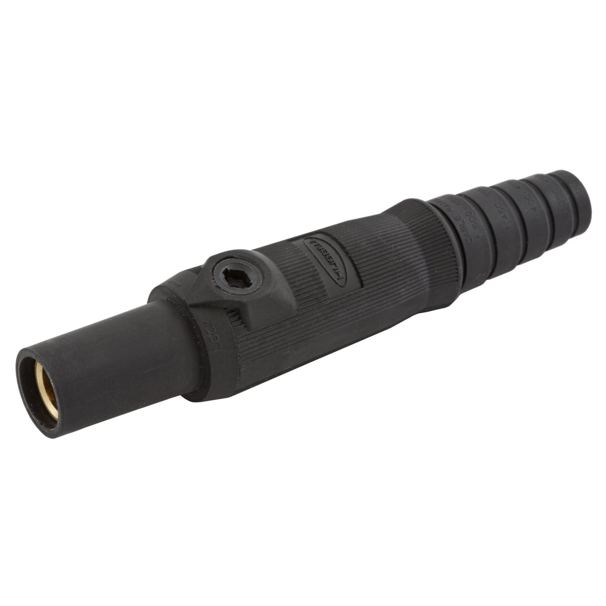 HBL15FBK 15 Series 1-Pole Female Insulated Non-Metallic Standard Single Pole Plug, 600 V AC/250 V DC, 150 A, 8 to 2 AWG Wire, Setscrew Connection