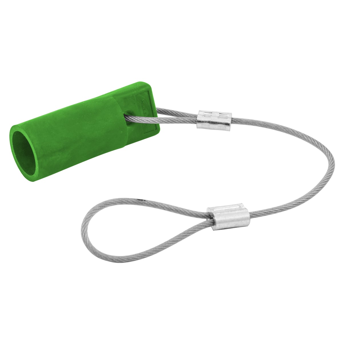 HBL15FCAPGN 15 Series 1-Pole Female Standard Cord Mount Protective Cap With SC/PPC Cord, For Use With 150 A, 600 V AC/250 V DC 1-Pole Plug, Receptacle and Temporary Power Device, Brass/Elastomer, Green
