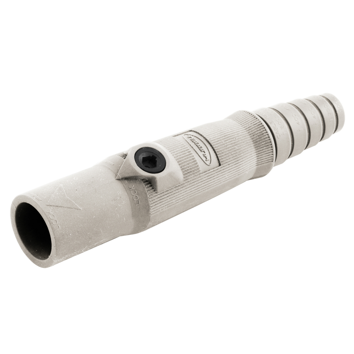 HBL15MW 15 Series 1-Pole Male Insulated Standard In-Line Plug With SC/PPC Cord, 600 V AC/250 V DC, 150 A, 8 to 2 AWG Wire, Setscrew Connection