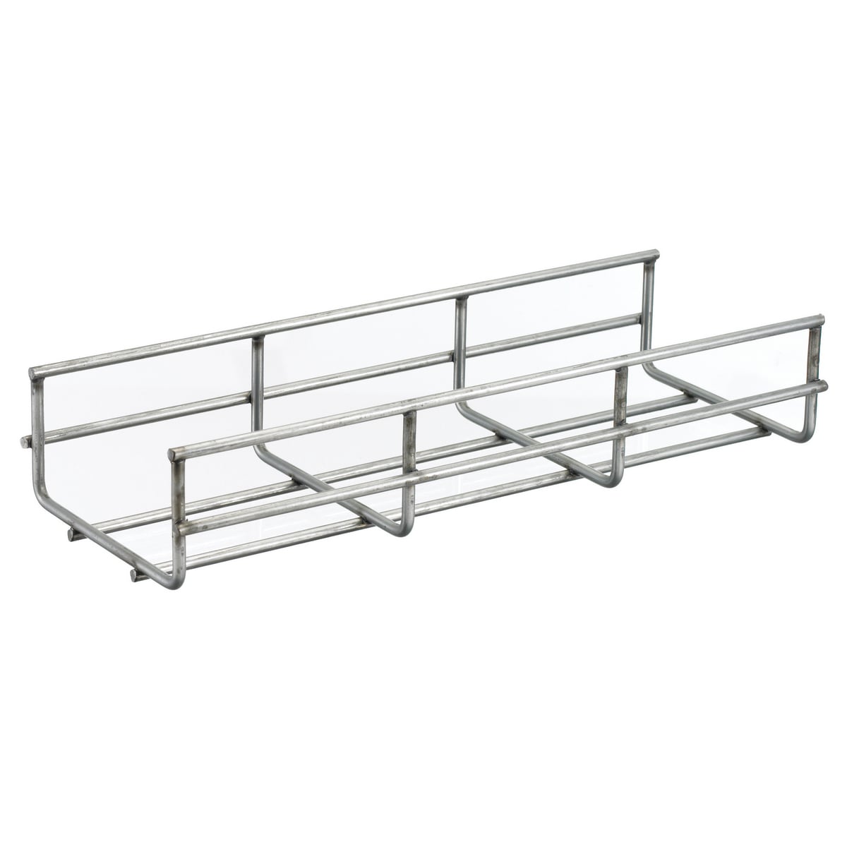 HBT0204 Overhead Straight Section Wire Basket Tray, 45 ft-lb Capacity, 12 in L x 6 in W, Steel