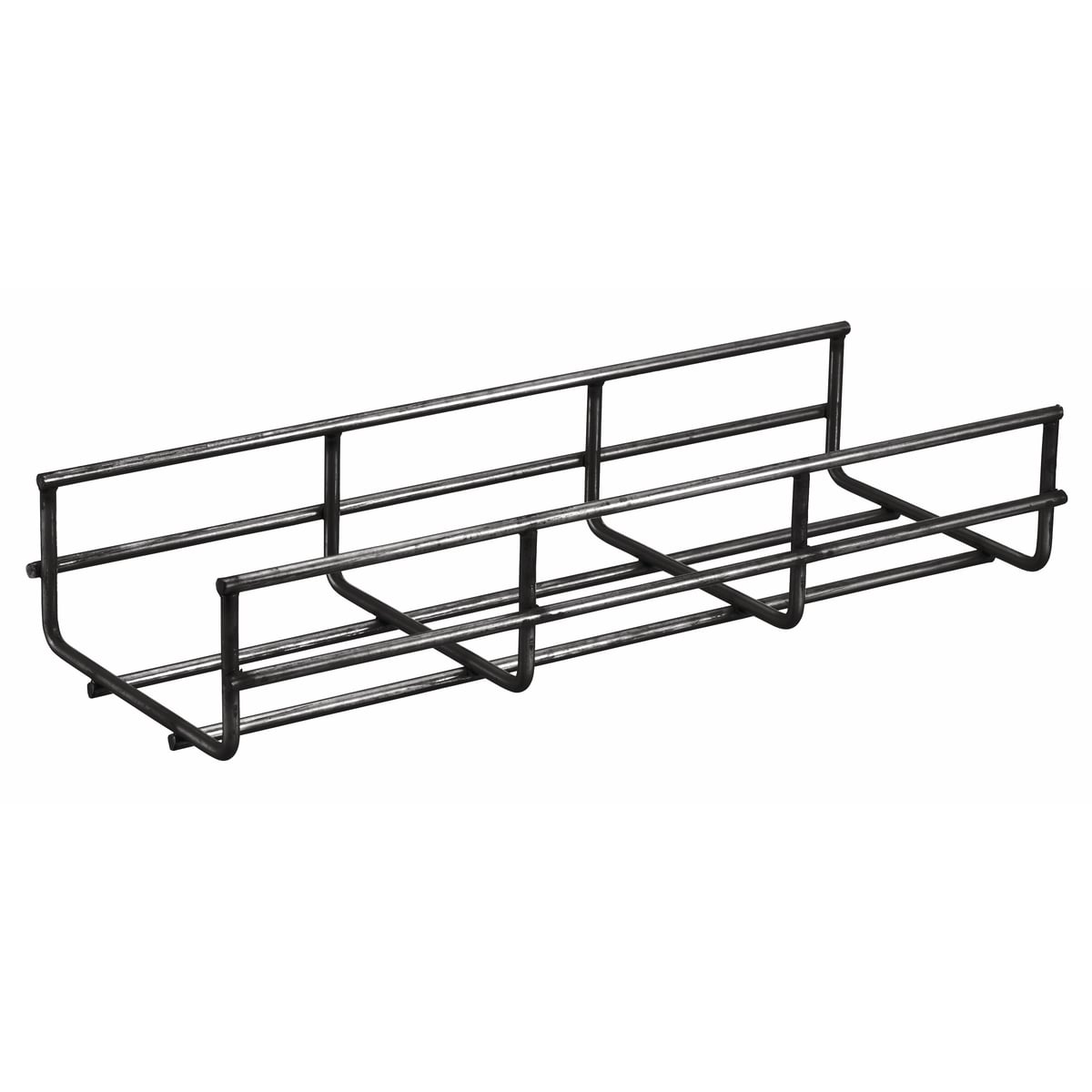 HBT0206BK Overhead Straight Section Cross Wire Basket Tray, 50 ft-lb Capacity, 12 in L x 8 in W, Steel