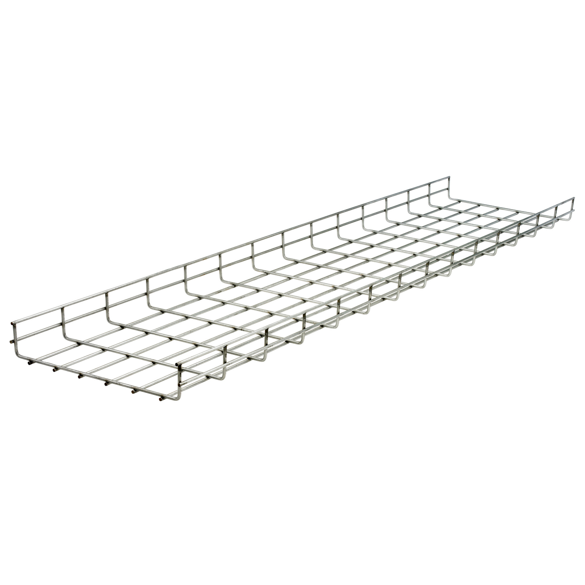 HBT0406S Overhead Straight Section Cross Wire Basket Tray, 49 ft-lb Capacity, 12 in L x 8 in W, Steel