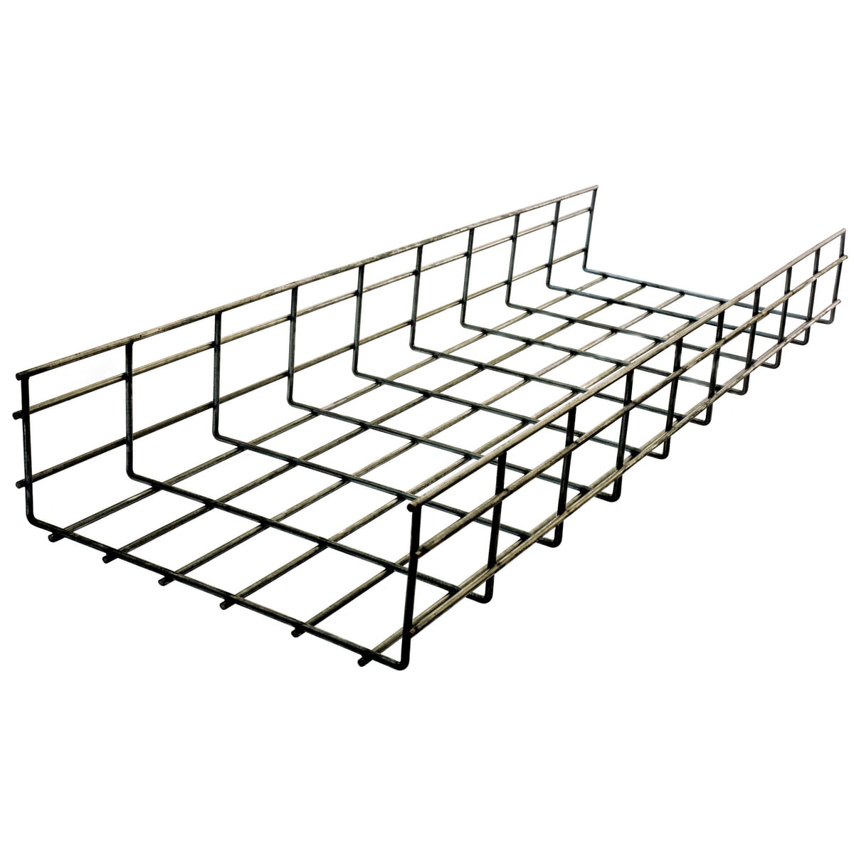 HBT0618 Fabricated Overhead Straight Section Cross Wire Basket Tray, 127 ft-lb Capacity, 12 in L x 2 in W, Steel