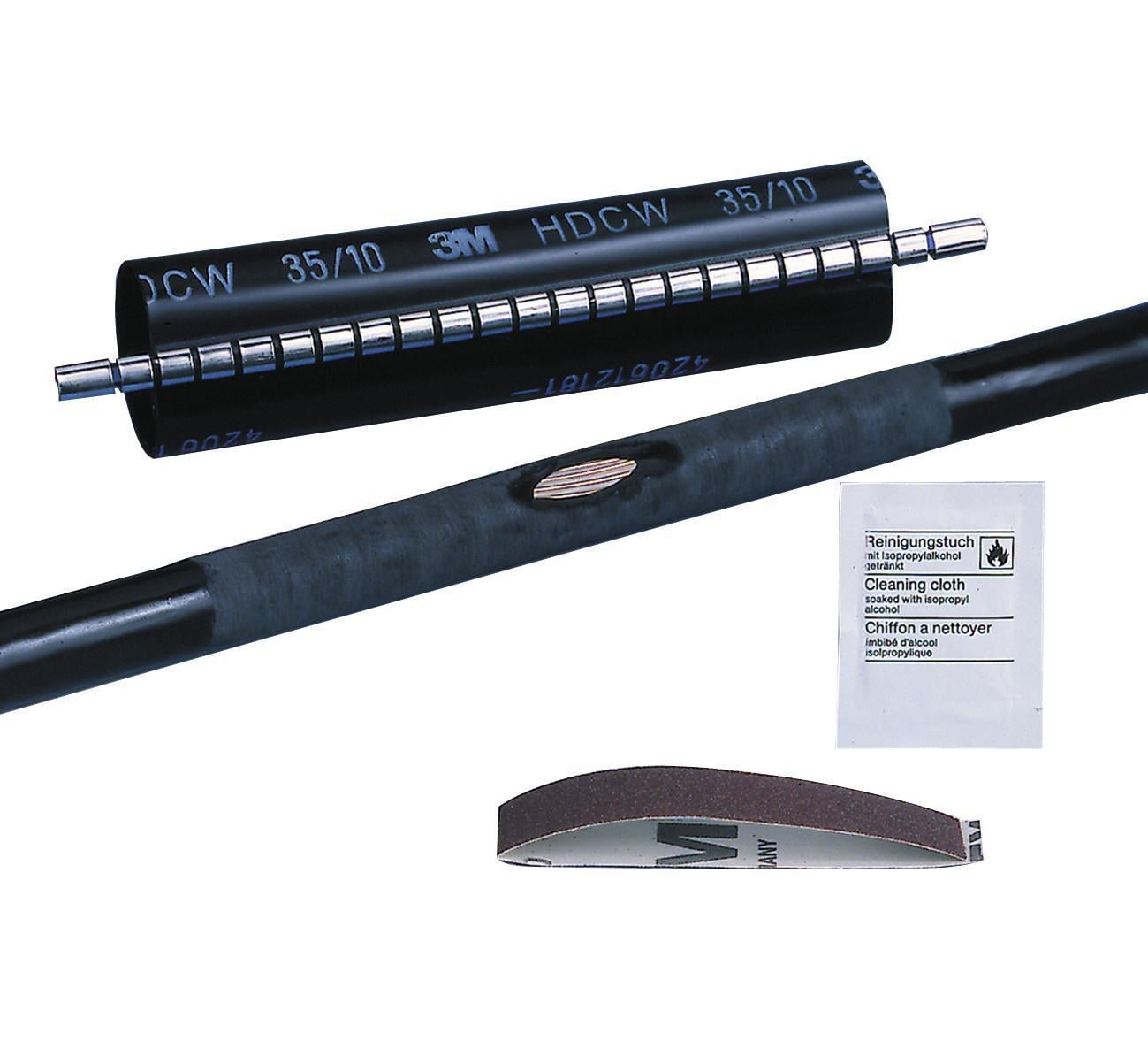 7000138424 HDCW Heat Shrink Wrap Sleeve, 9.8 in L, 3/0 AWG to 400 kcmil Conductor, 2.95 in Dia Expanded Insulation, 0.51 in Dia Recovered Insulation, 2 mm THK Recovered Wall