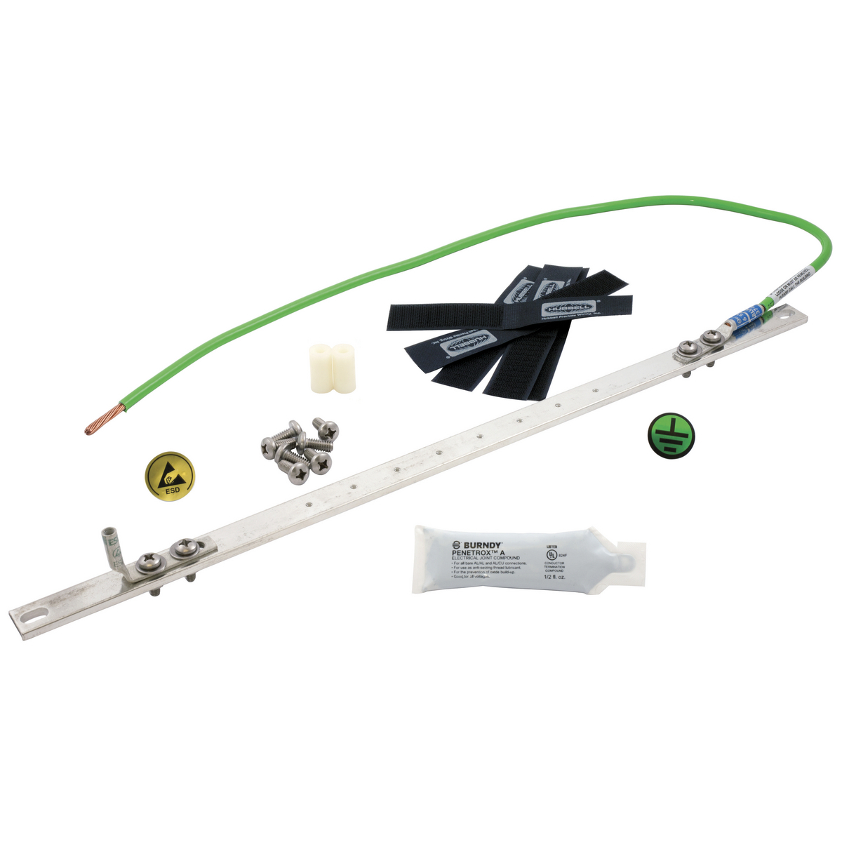 HGRKTHC On-Rail RGB Rail Grounding Kit, For Use With Grounding and Bonding Network, Copper