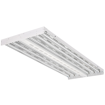 IBZ 454L GEB10PS90 IBZ Narrow Distribution High Bay Lighting, (4) Lamps T5HO Lamp, 120 to 277 VAC, High Gloss Baked White Enamel Housing